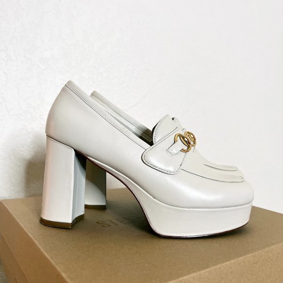 Steve Madden Cinderella White Leather Slip On Loafers 7.5 - Picture 3 of 11